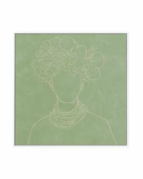 Africa Live Collection Green I | Framed Canvas Art Print