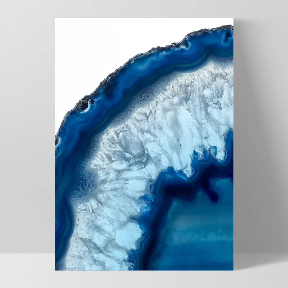 Agate Slice Geode Blues I - Art Print