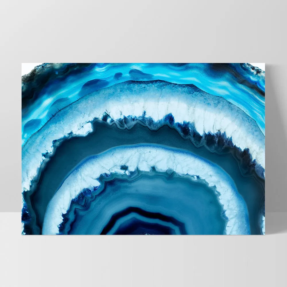 Agate Slice Geode Turquoise - Art Print