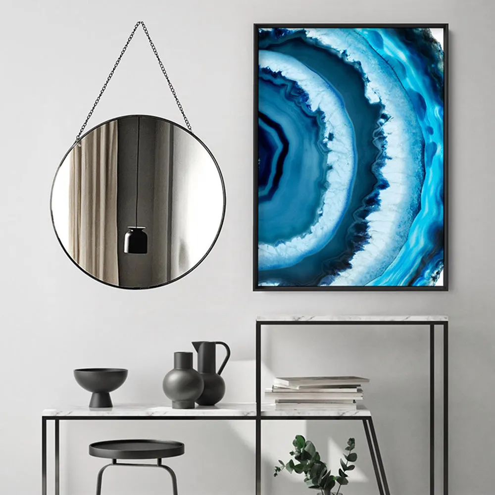 Agate Slice Geode Turquoise - Art Print