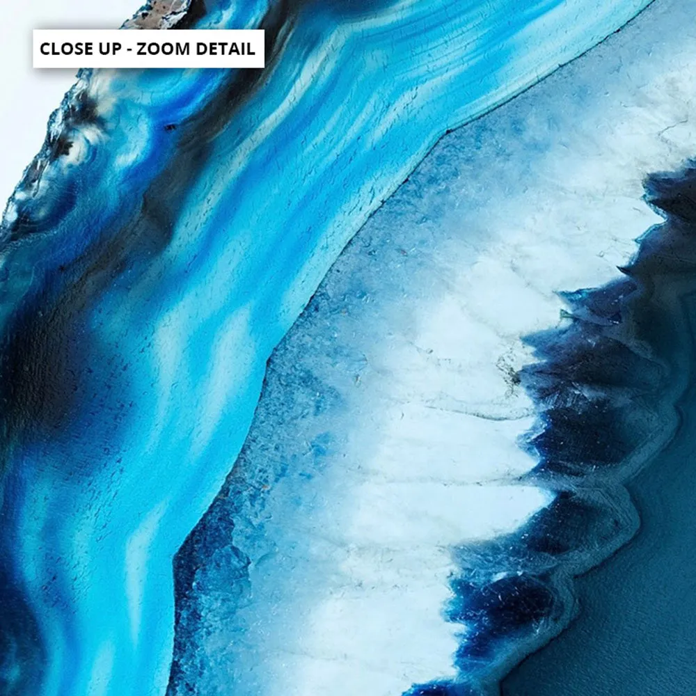 Agate Slice Geode Turquoise II - Art Print