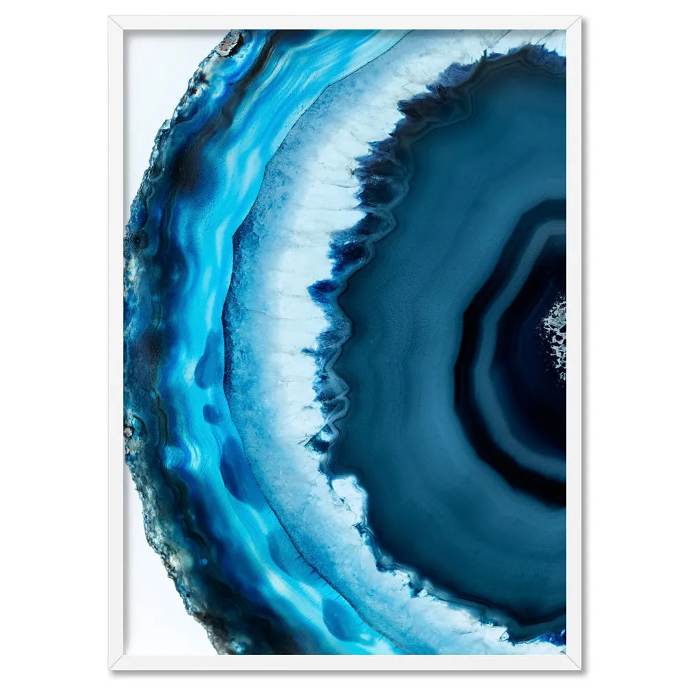 Agate Slice Geode Turquoise II - Art Print