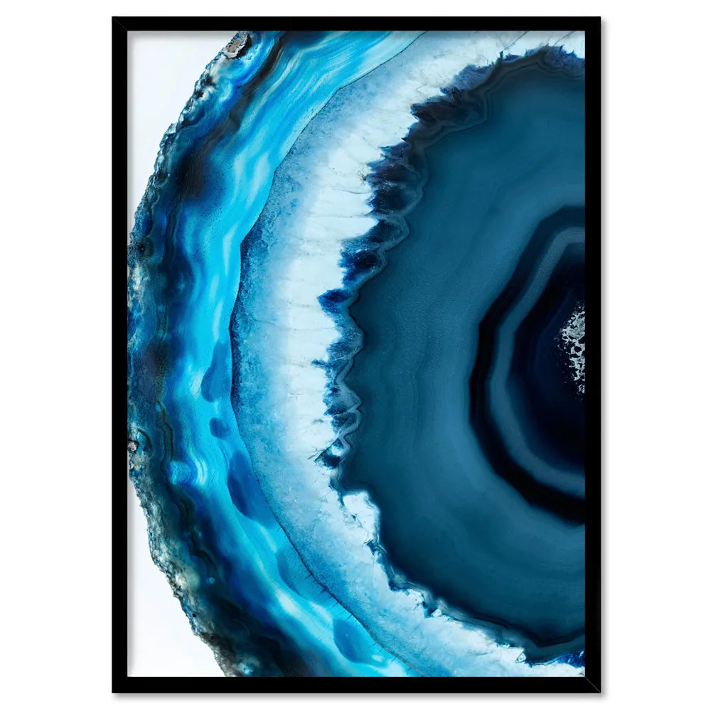 Agate Slice Geode Turquoise II - Art Print