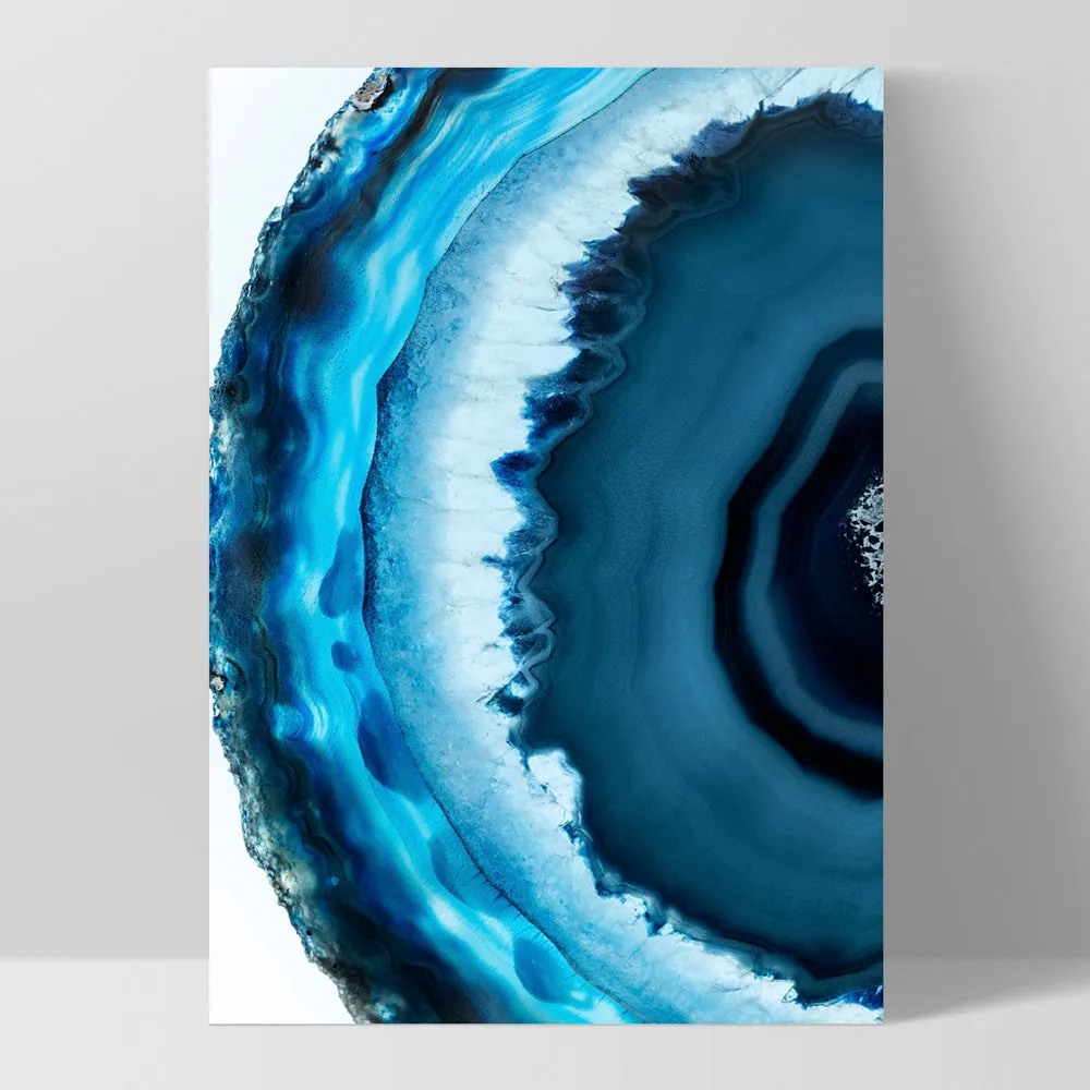 Agate Slice Geode Turquoise II - Art Print