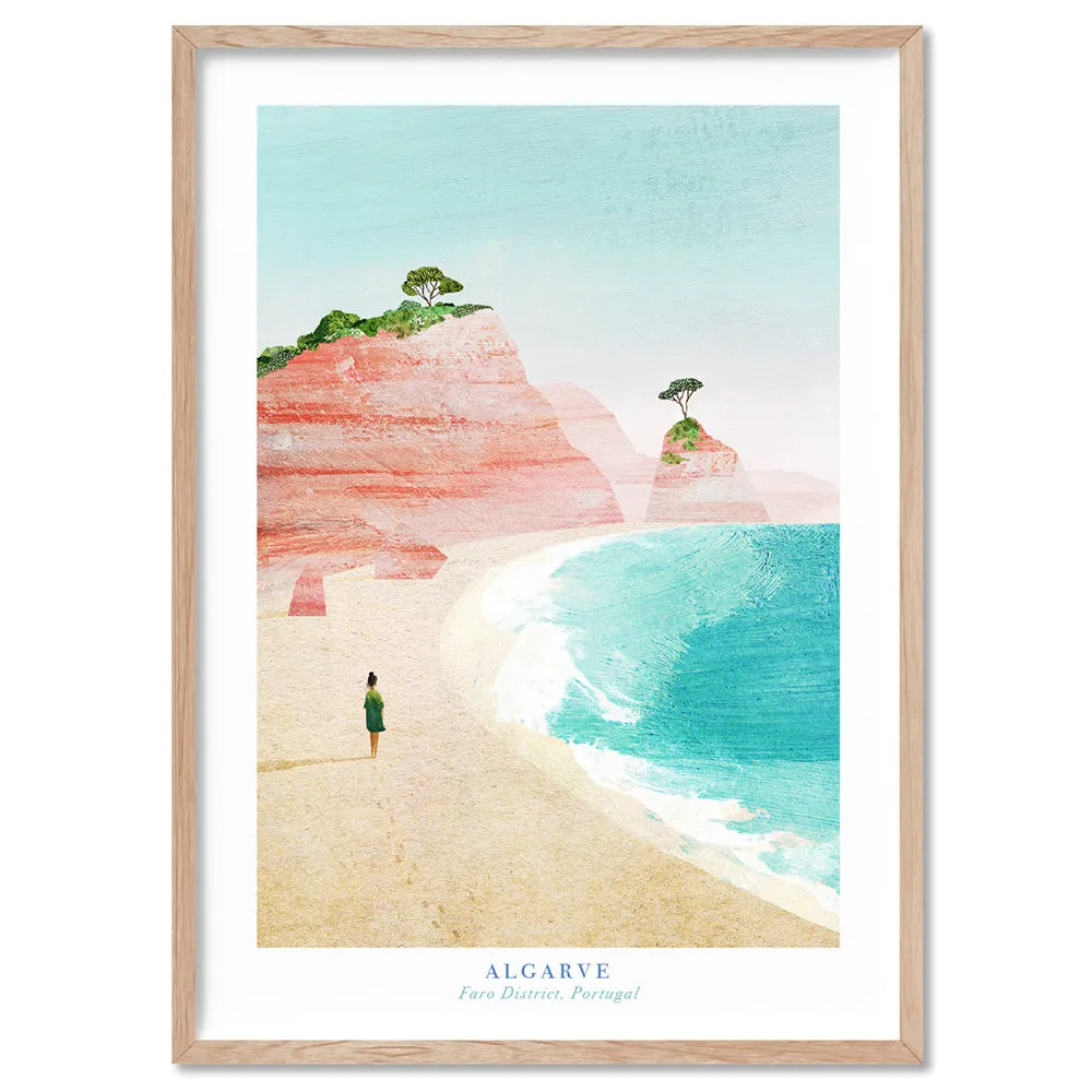 Algarve Beach Portugal Illustration - Art Print by Henry Rivers