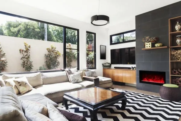 Amantii 100” Symmetry Electric Fireplace W/ Touch Pad Display
