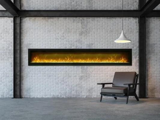 Amantii 74” Symmetry Electric Fireplace W/ Touch Pad Display