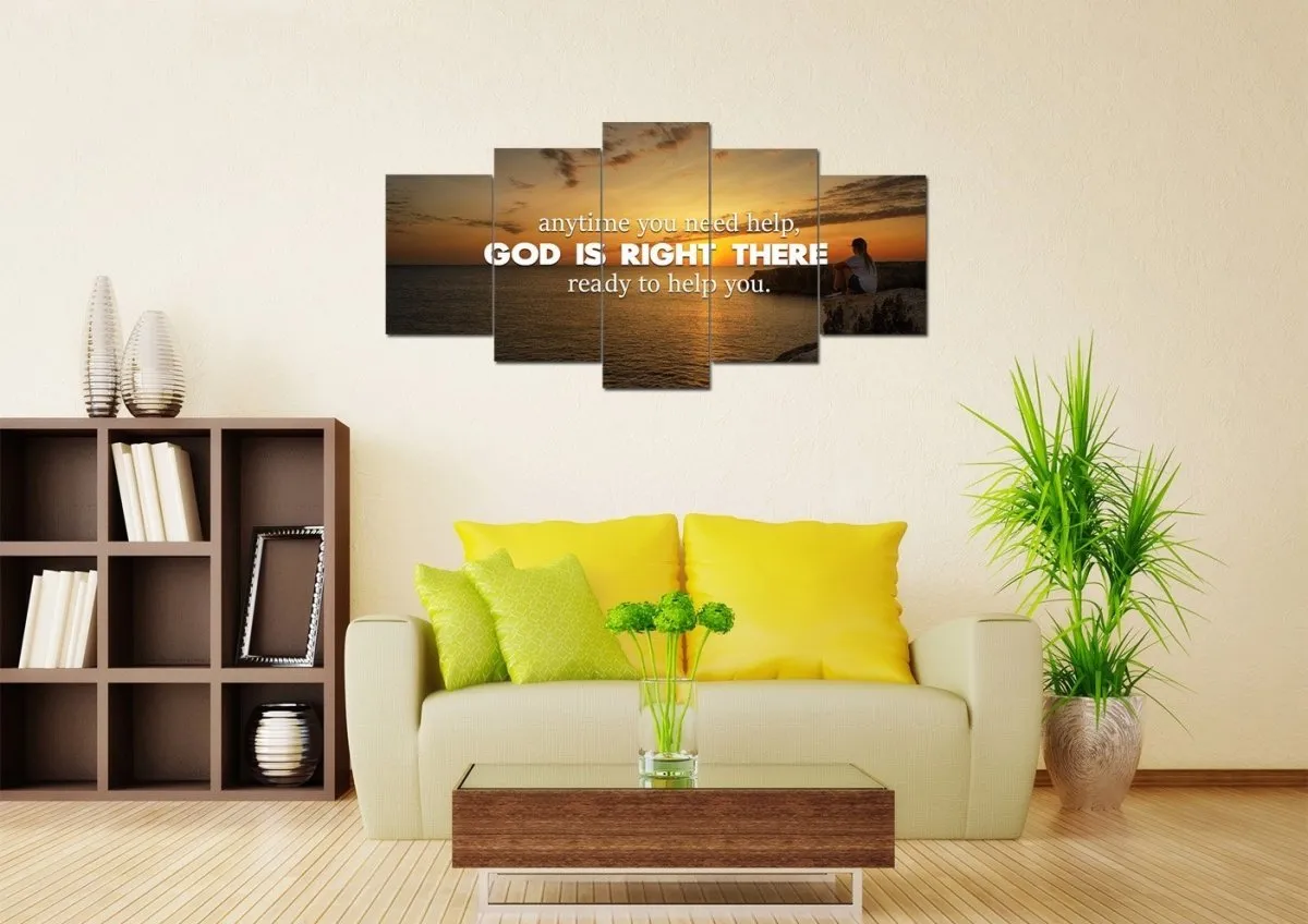 Anytime You Need Help, God Is Right There Wall Art Canvas Print - Christian Canvas Wall Art