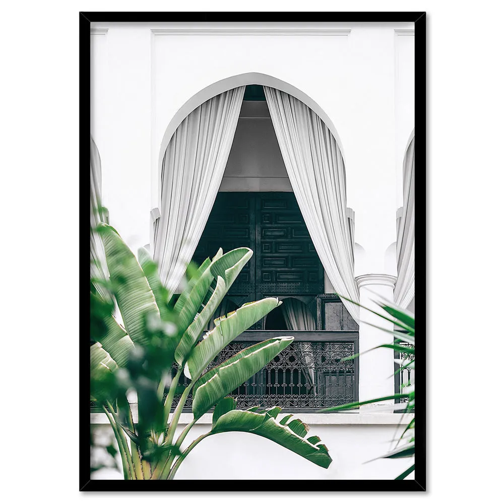 Arched Balcony View Morocco - Art Print