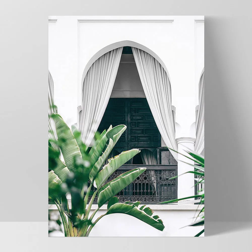 Arched Balcony View Morocco - Art Print