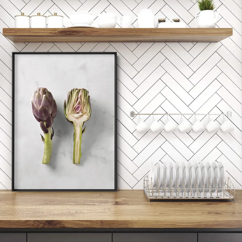 Artichoke on Stone - Art Print