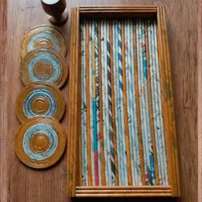 Artistic Trays | Hand Crafted with Paper Coiling | Unique | Set of 2 Trays