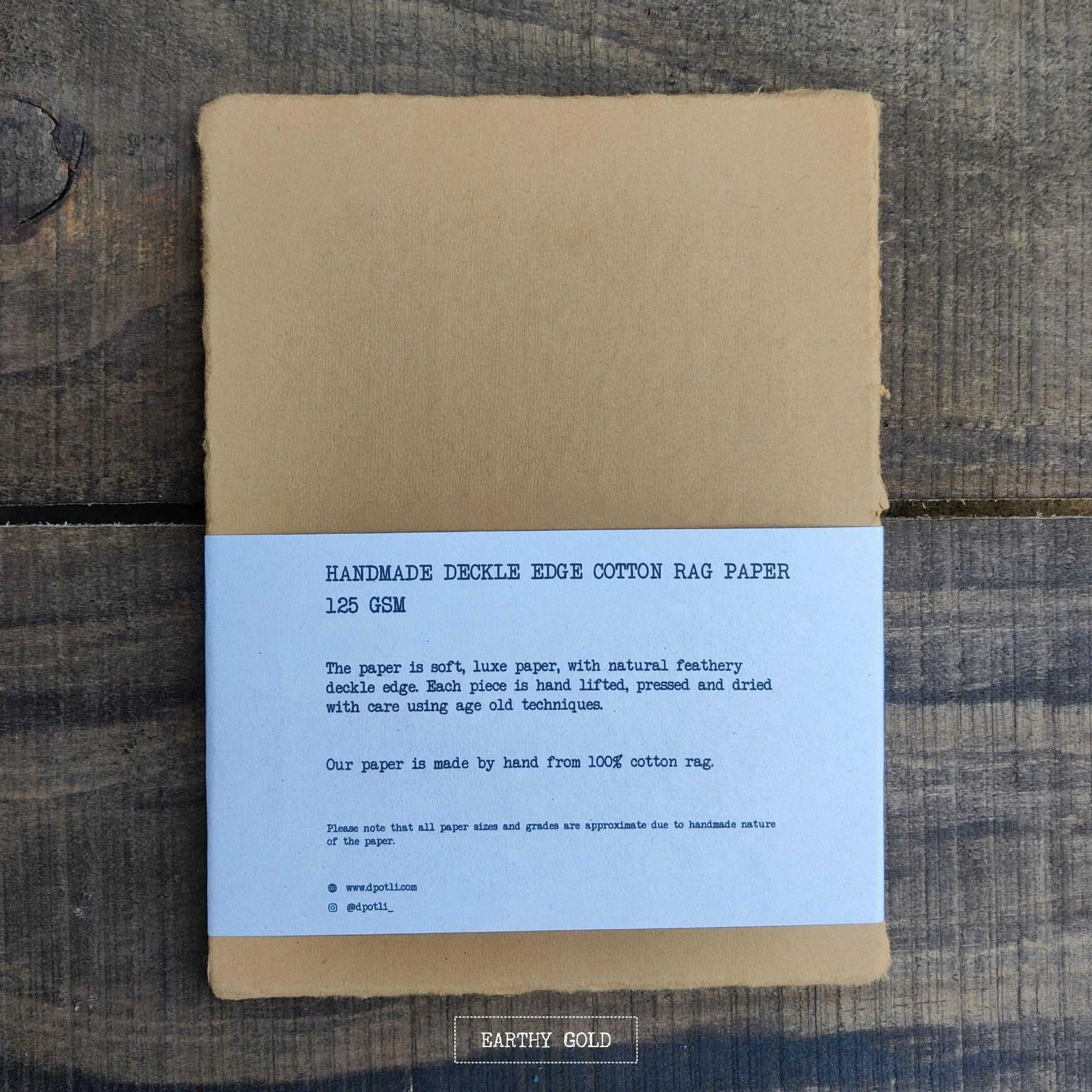 Assorted Deckle Edge Handmade Paper- A5