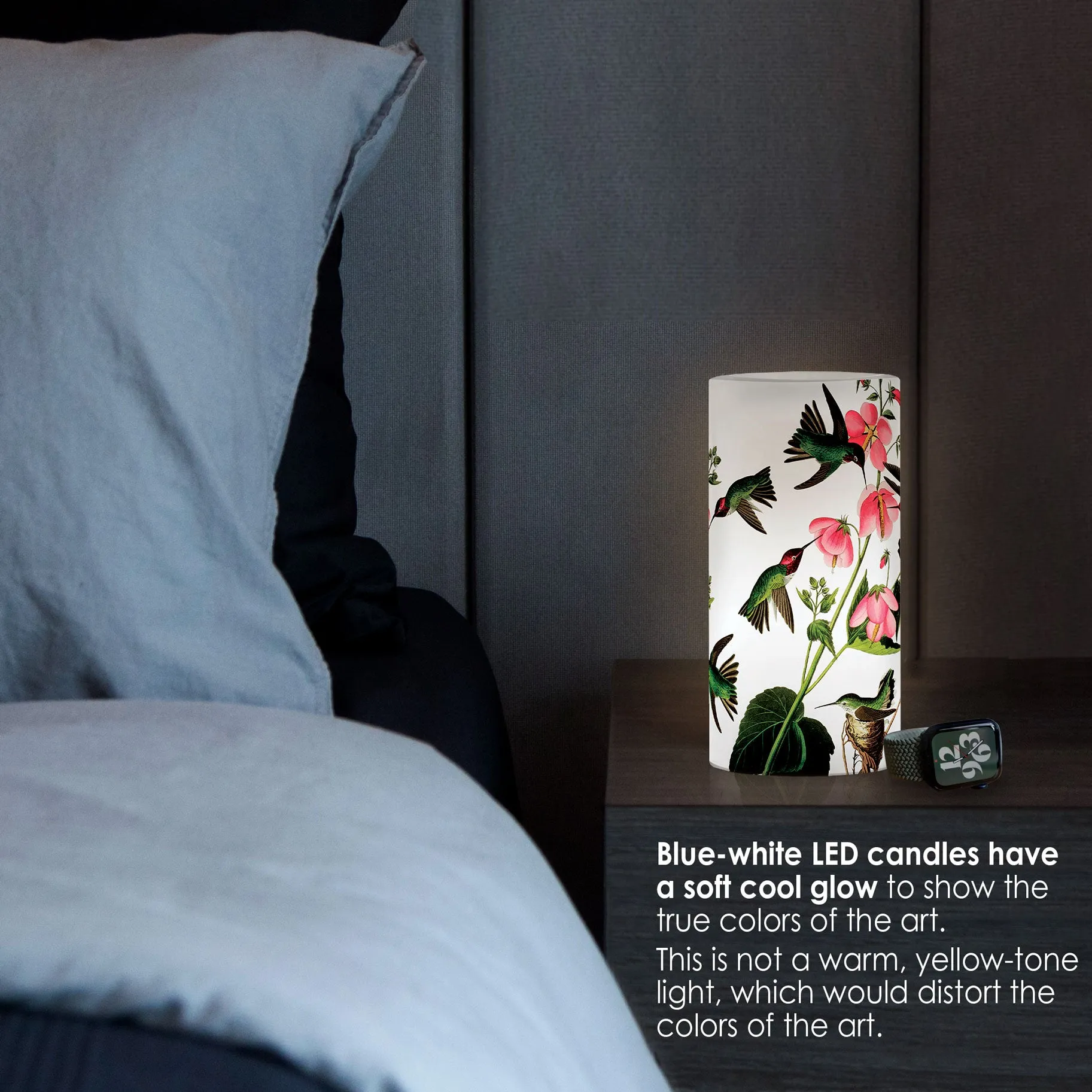 Audubon Anna's Hummingbird 6" LED Real Wax Candle with Remote