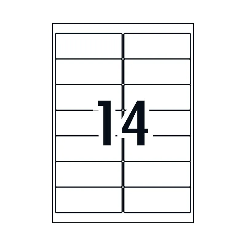 Avery 938209 L7163 General Use Laser Inkjet Address Labels 14/Page White 100 Sheets Pack 4