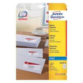Avery Address Labels 63.5 x 38.1 mm - (J8160-10)