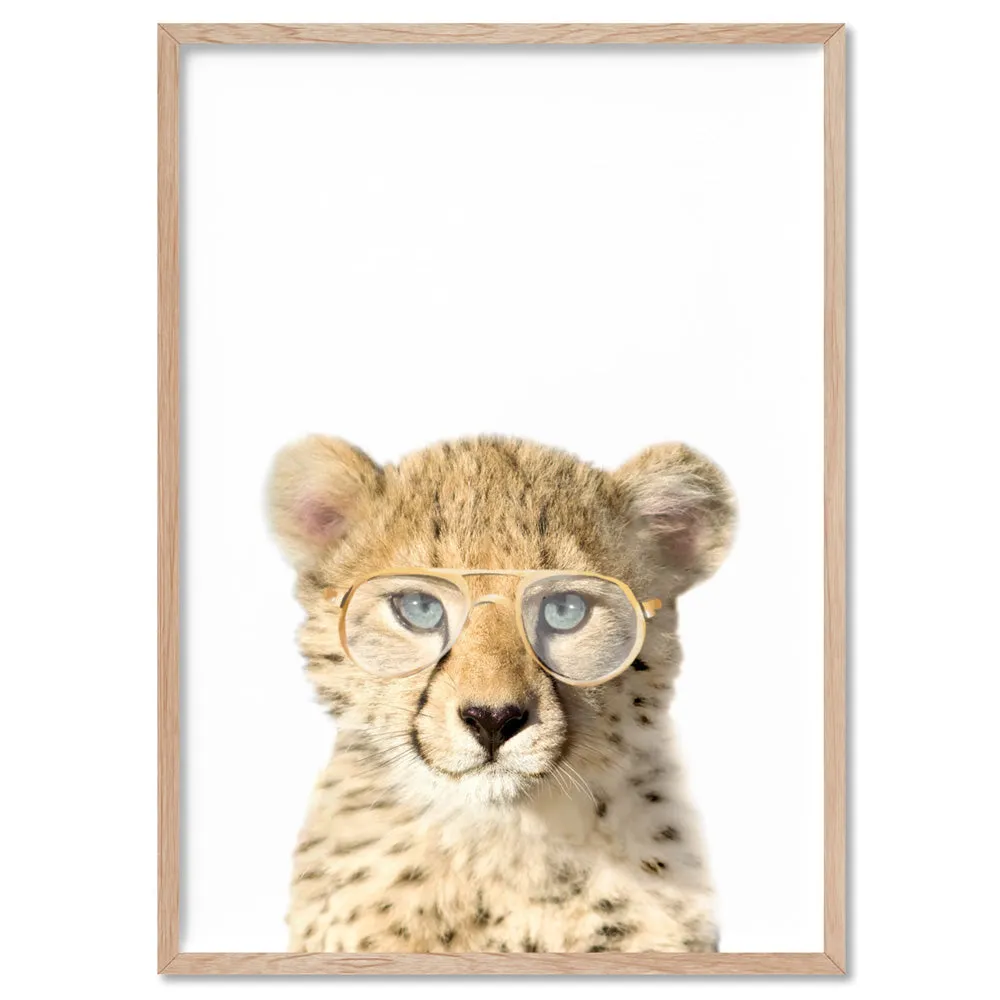 Baby Cheetah Cub with Sunnies - Art Print