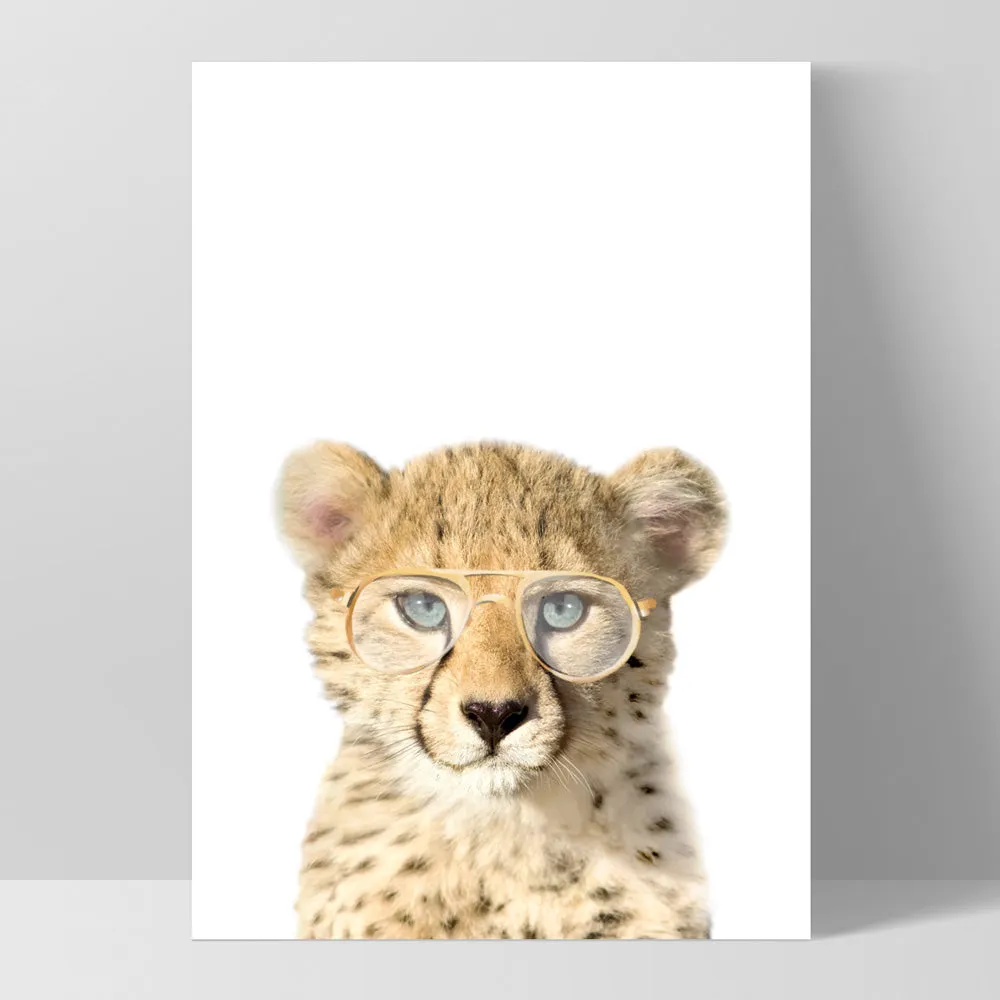Baby Cheetah Cub with Sunnies - Art Print