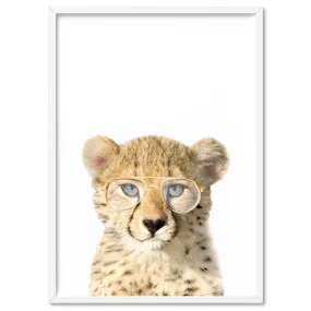 Baby Cheetah Cub with Sunnies - Art Print