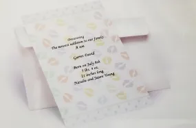 Baby Footprints Printable Invitations - 12 pack