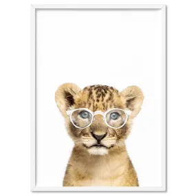 Baby Lion Cub with Sunnies - Art Print