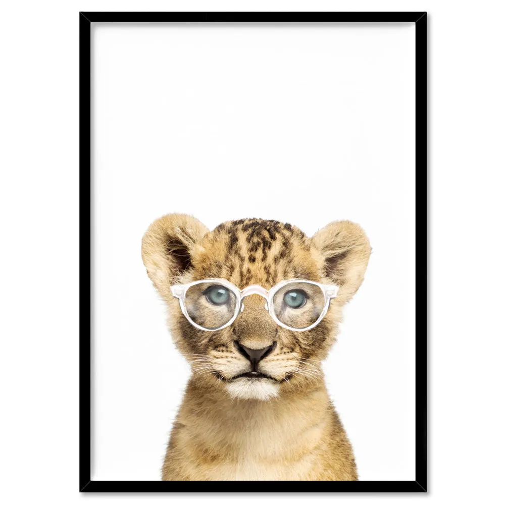 Baby Lion Cub with Sunnies - Art Print