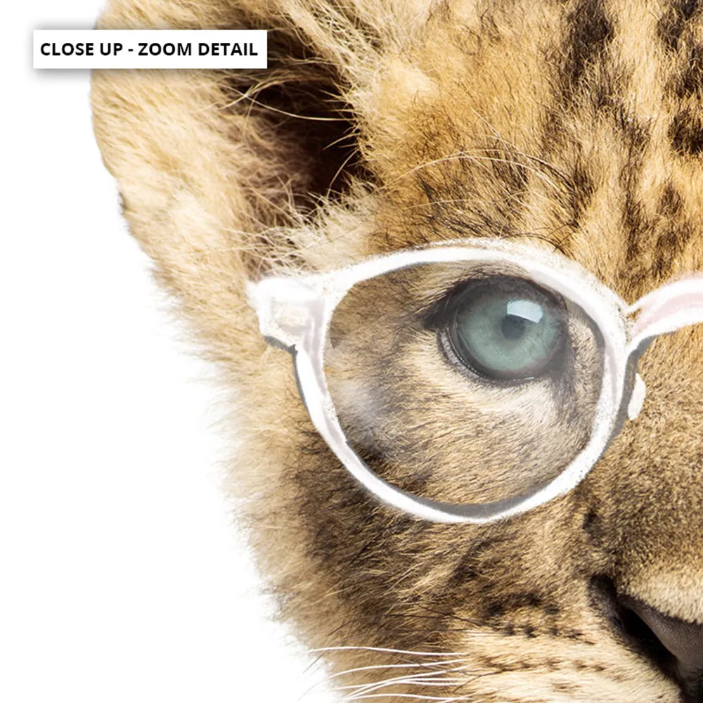 Baby Lion Cub with Sunnies - Art Print