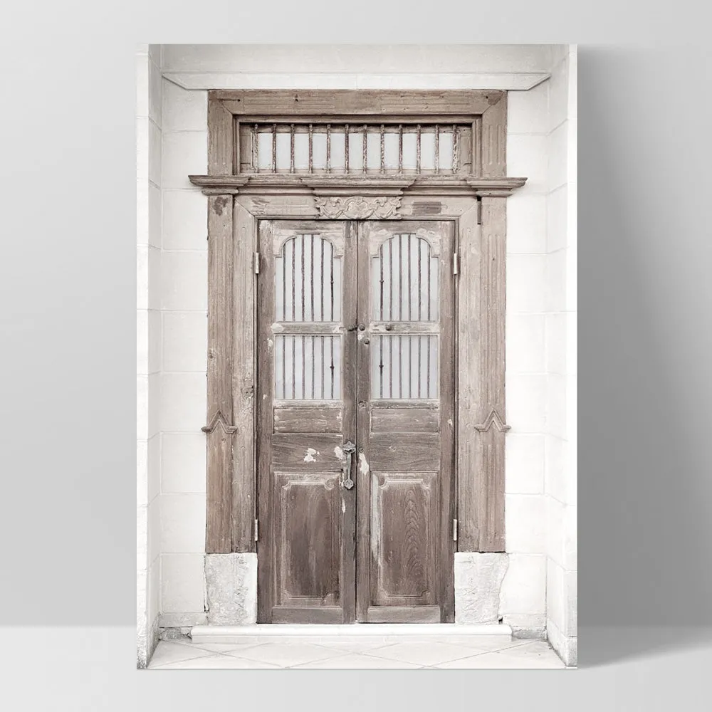 Balinese Carved Wooden Doorway - Art Print