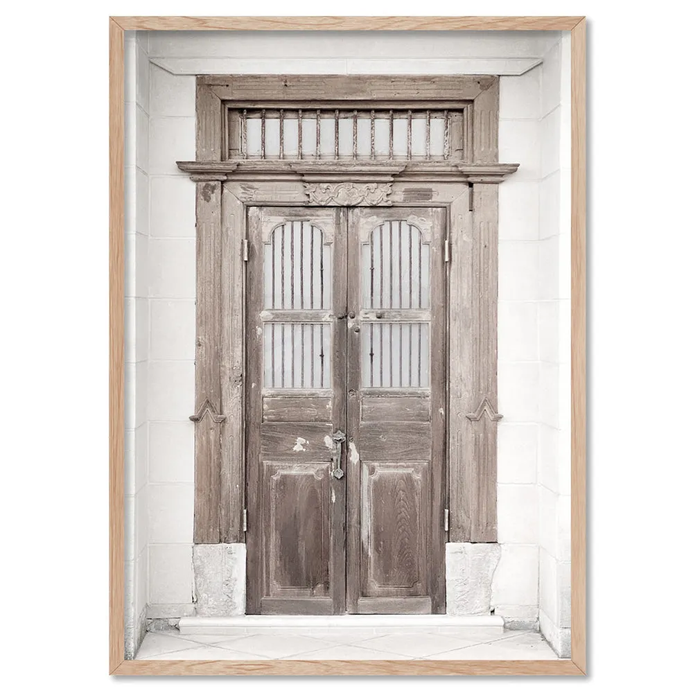 Balinese Carved Wooden Doorway - Art Print