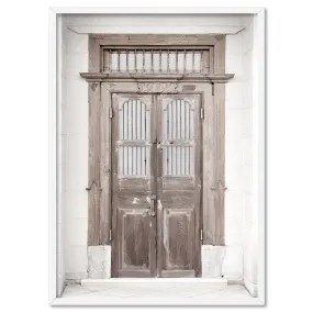 Balinese Carved Wooden Doorway - Art Print