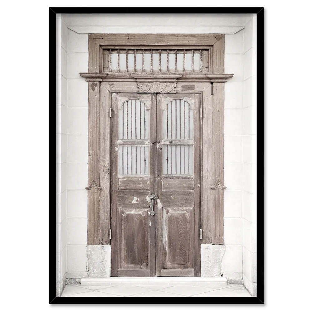 Balinese Carved Wooden Doorway - Art Print