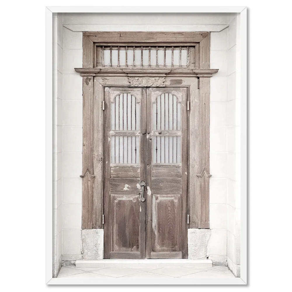 Balinese Carved Wooden Doorway - Art Print