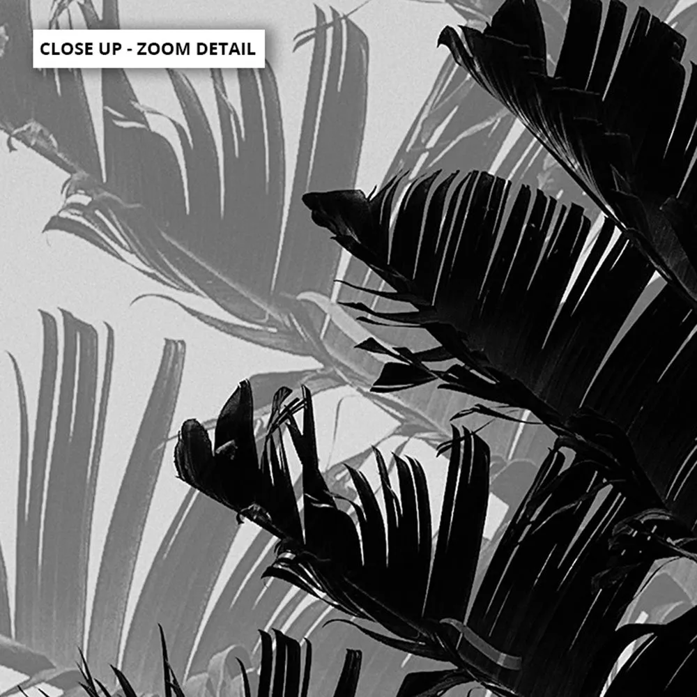 Banana Leaves Palm I | Black & White - Art Print