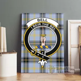 Bell of the Borders Tartan Canvas Print Wall Art with Family Crest