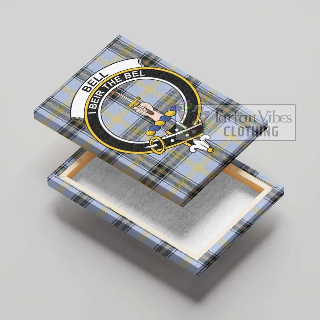 Bell of the Borders Tartan Canvas Print Wall Art with Family Crest