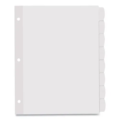 Big Tab Printable White Label Tab Dividers, 8-tab, 11 X 8.5, White, 4 Sets
