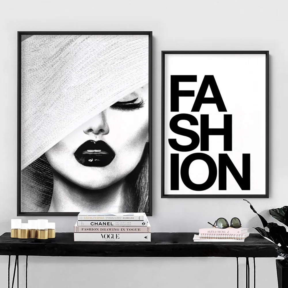 Black & White Glam Portrait - Art Print
