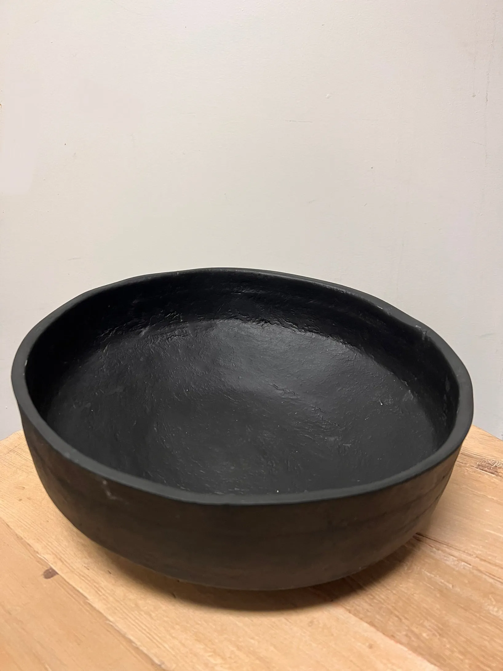 Black Paper Mache Bowl