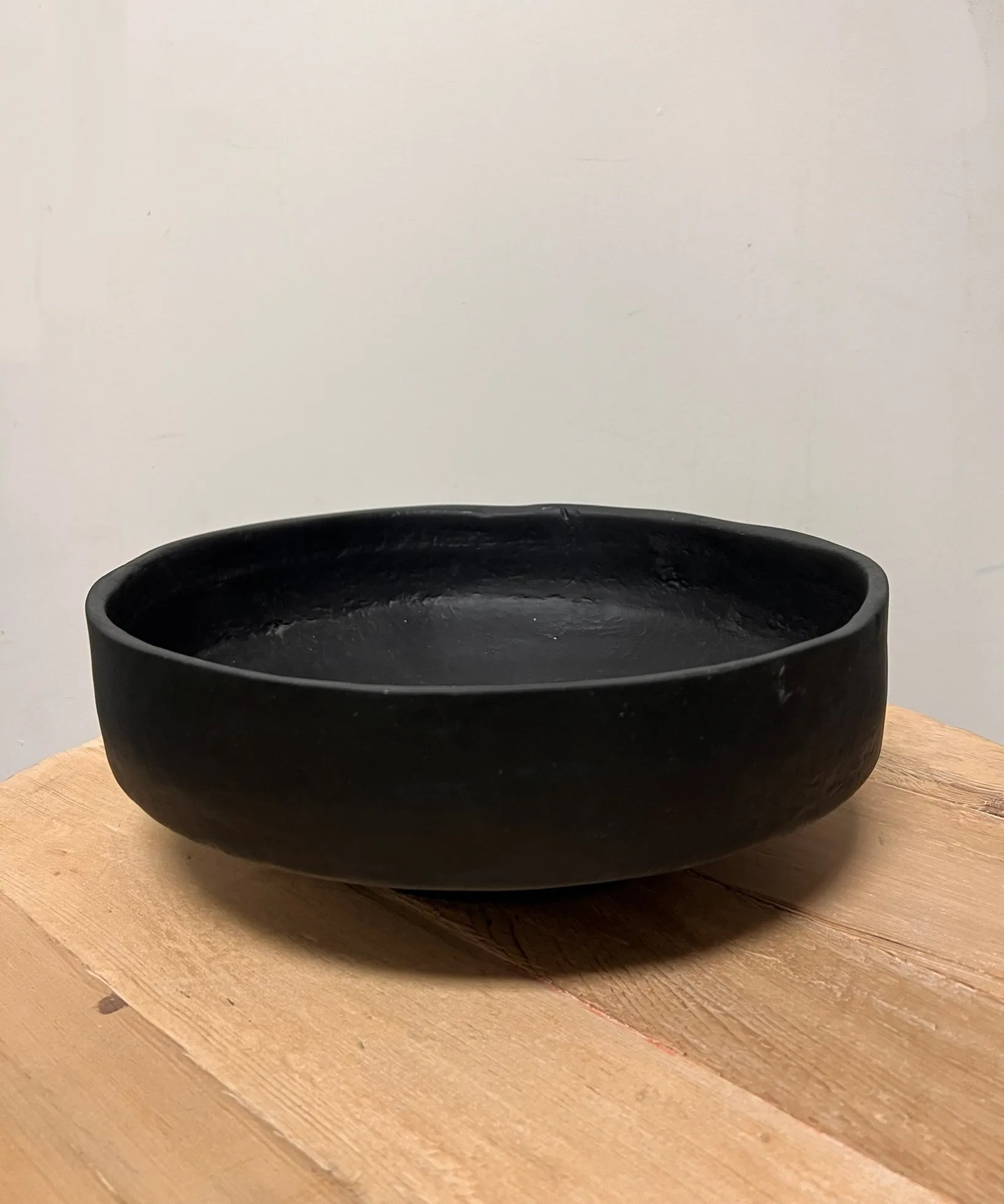 Black Paper Mache Bowl