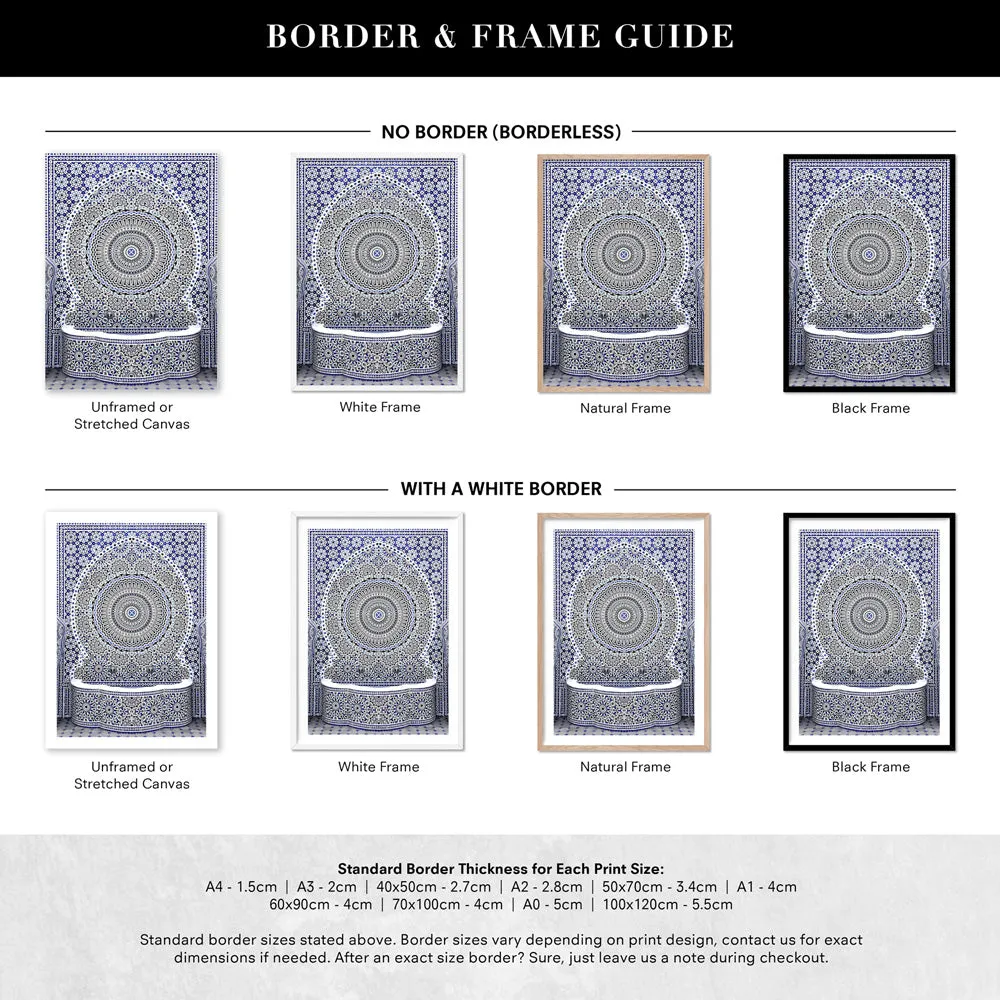 Blue Fountain Casablanca - Art Print