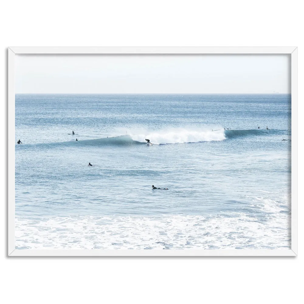 Blue Ocean Surfers - Art Print