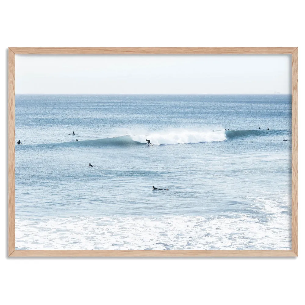 Blue Ocean Surfers - Art Print