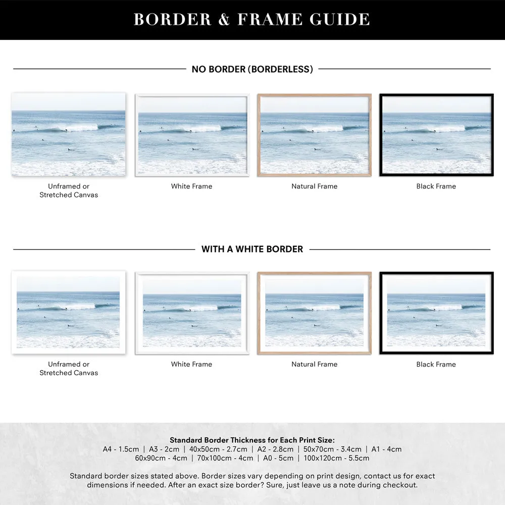 Blue Ocean Surfers - Art Print