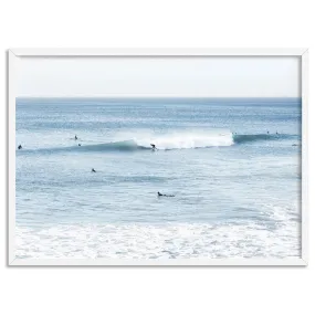 Blue Ocean Surfers - Art Print