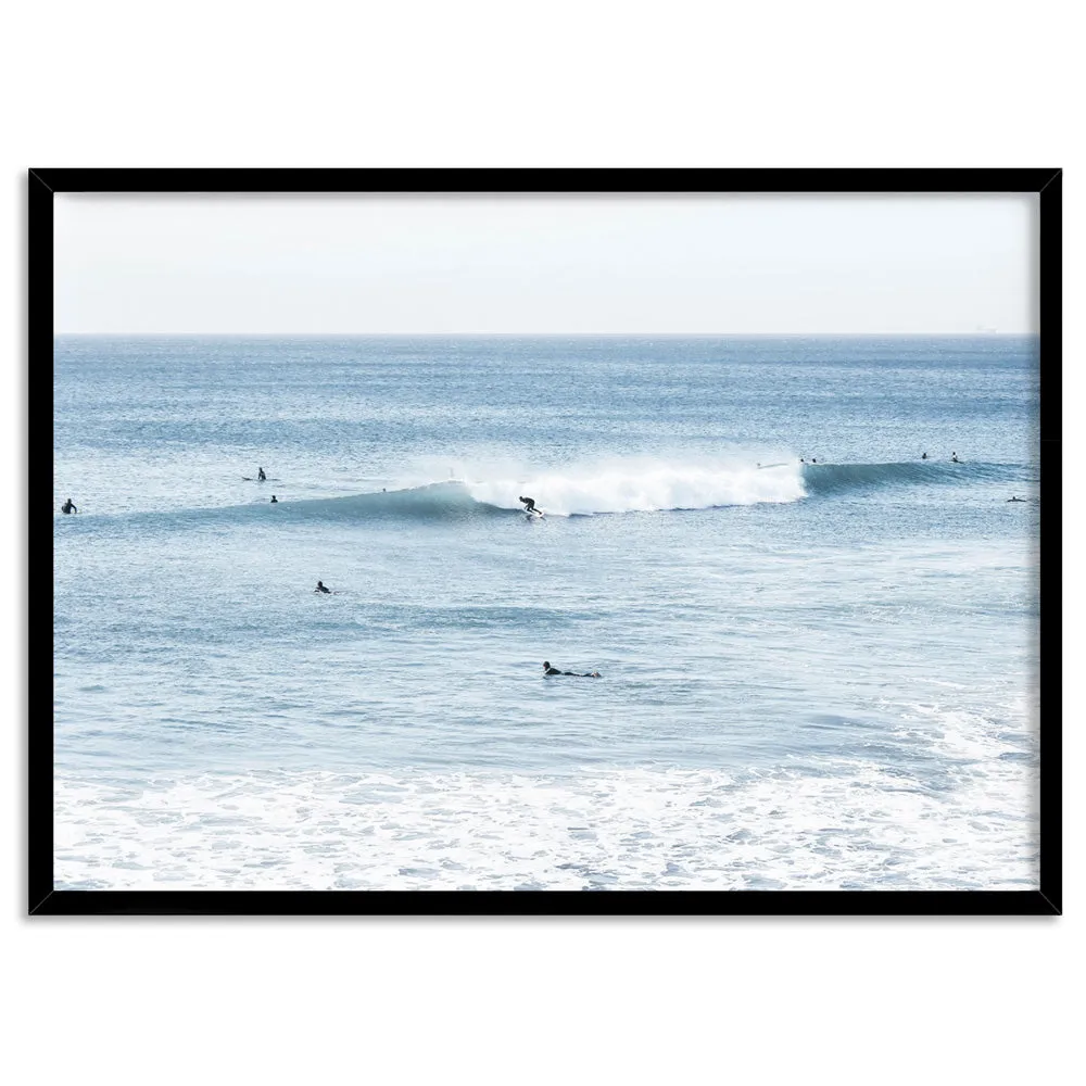 Blue Ocean Surfers - Art Print