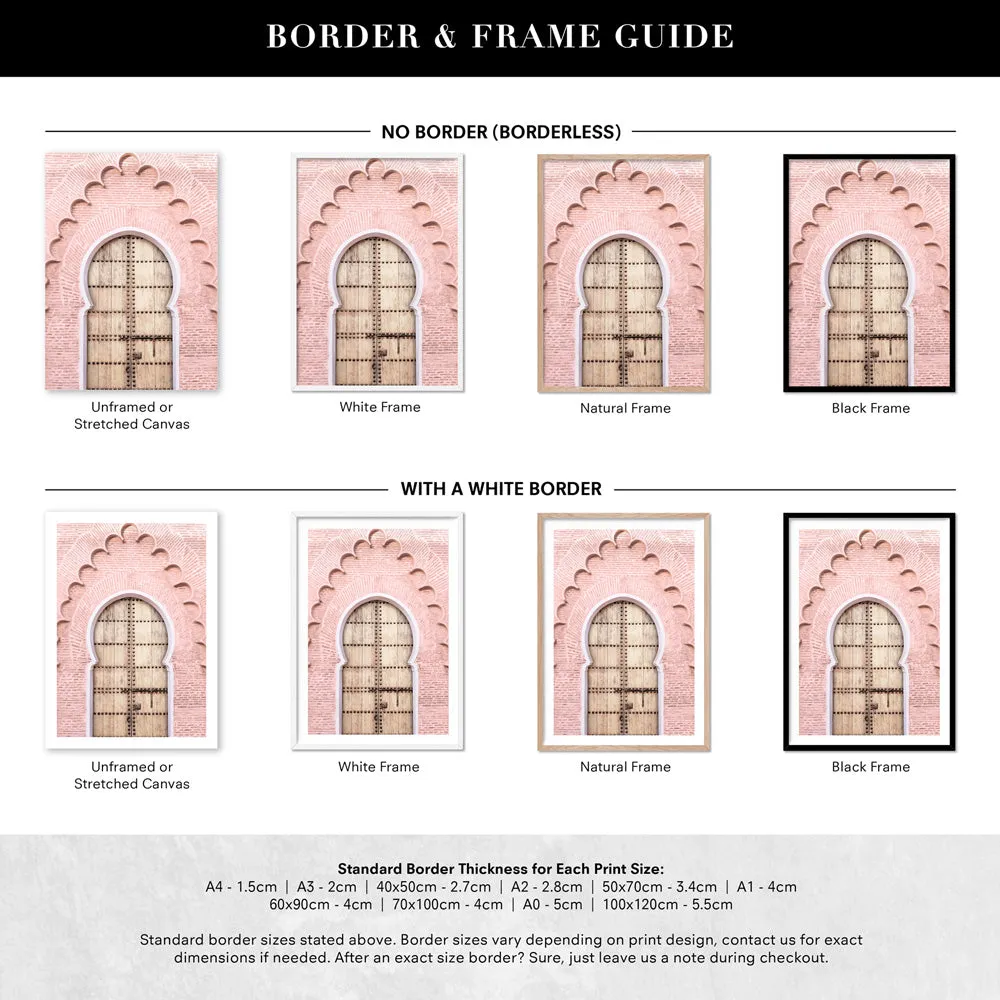 Blushing Arch Doorway Marrakech - Art Print