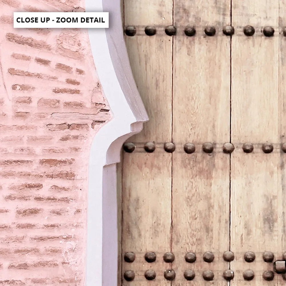 Blushing Arch Doorway Marrakech - Art Print