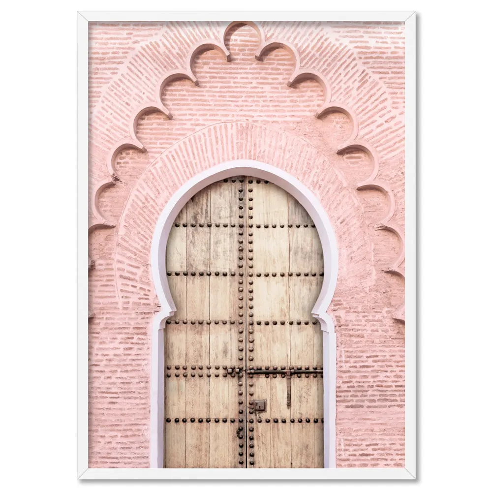 Blushing Arch Doorway Marrakech - Art Print