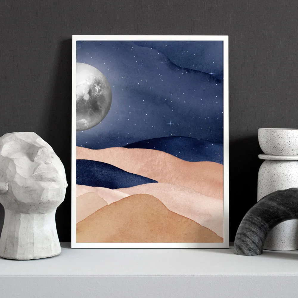 Boho Moon in Watercolour - Art Print