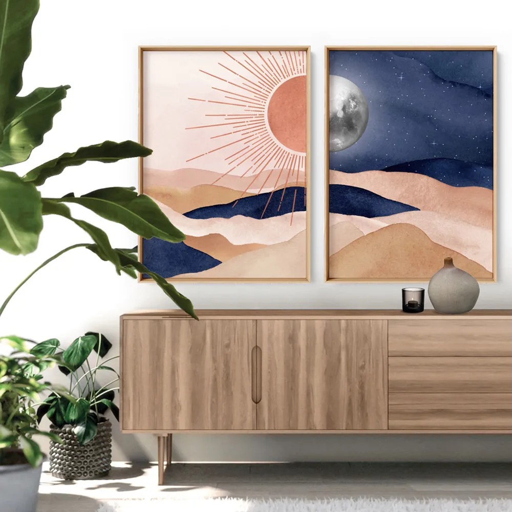 Boho Moon in Watercolour - Art Print